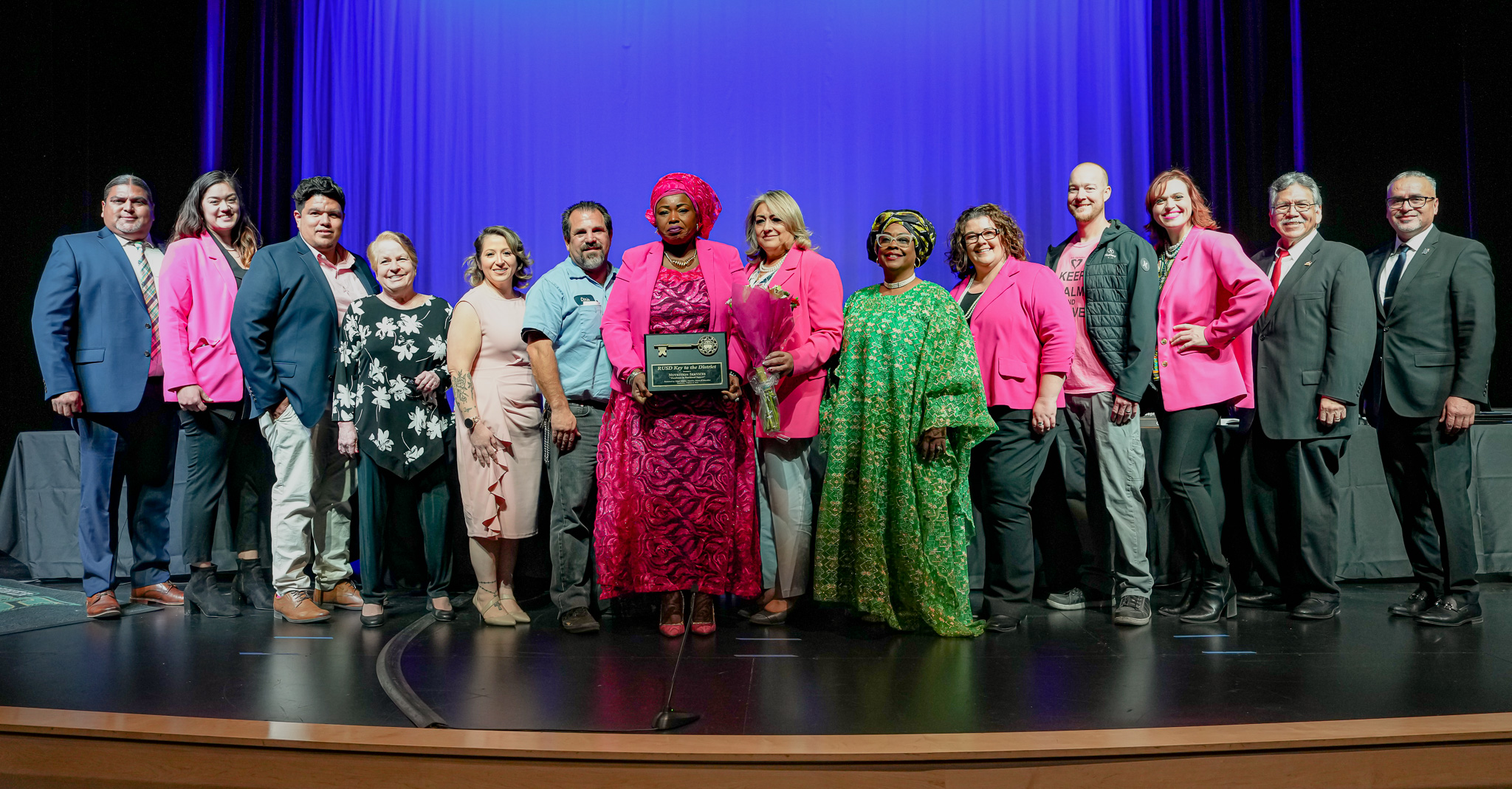 Nutrition Services receives the Key to the District  